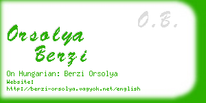 orsolya berzi business card